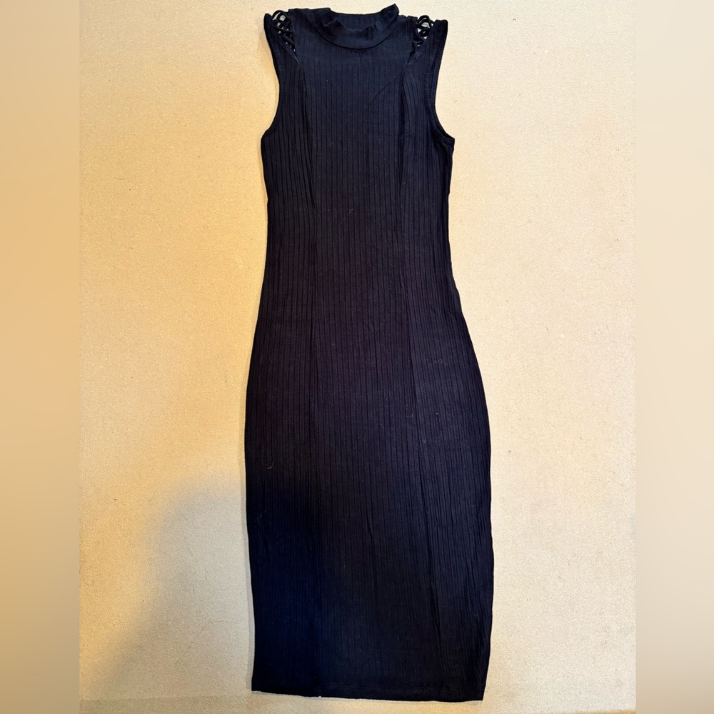 Black High Neck Dress for Night Out
